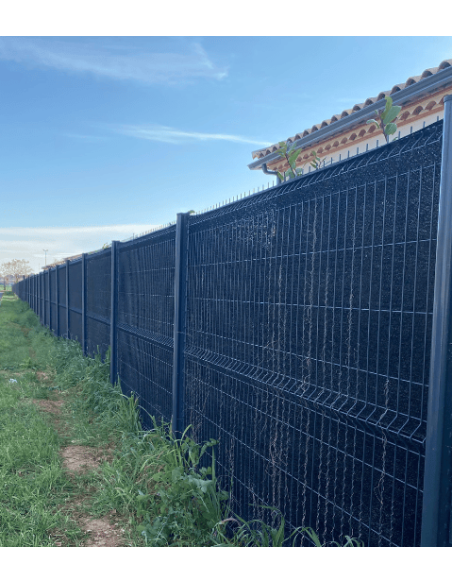 BRISE-VUE Gris Anthracite Occultation 95% - 25M - Ambiance Cloture