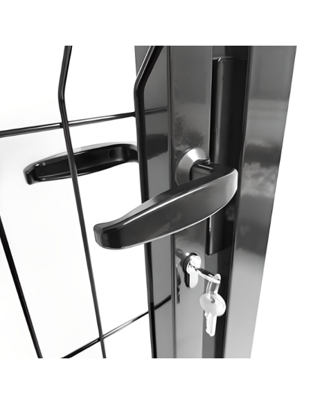 PORTILLON GRILLAGÉ ÉCLIPSE H1.30MX1.00M - Ambiance Cloture