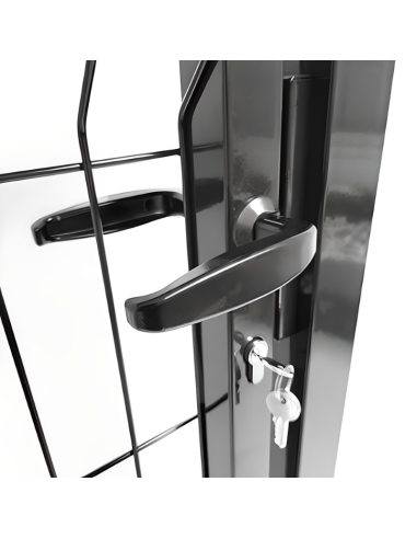 PORTILLON GRILLAGÉ ÉCLIPSE H1.30MX1.00M - Ambiance Cloture