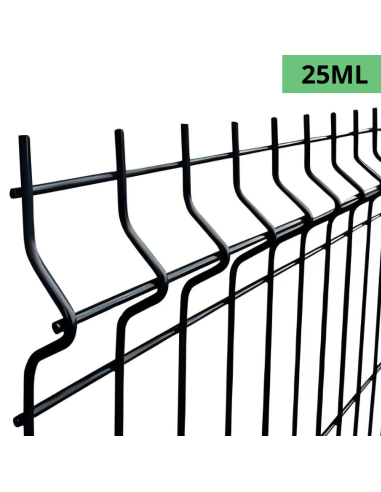 Pack Grillage Rigide Hybride 4/5 H1.03m sur Platine - Gris Anthracite - 25ML