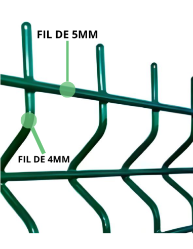 Pack Grillage Rigide Hybride 4/5 H0.83m sur Platine - Vert - 25ML