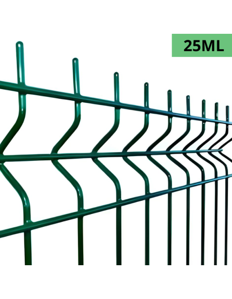 Pack Grillage Rigide Hybride 4/5 H1.23m sur Platine - Vert - 25ML