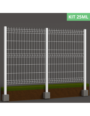 Kit Grillage Rigide Hybride 4/5MM – 25.00ML (Panneau 2,50m)