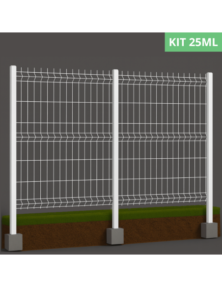 Kit Grillage Rigide Hybride 4/5MM – 25.00ML (Panneau 2,50m)