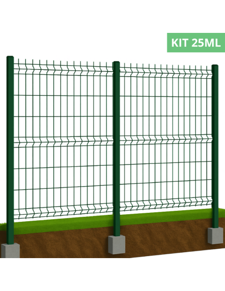 Kit Grillage Rigide Hybride 4/5MM – 25.00ML (Panneau 2,50m)