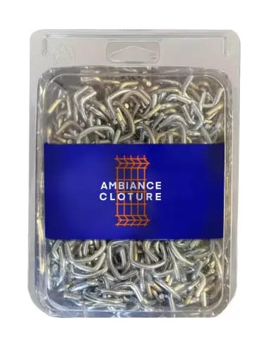 AGRAFES POUR POTEAUX TUBES À CRÉMAILLÈRE GALVA (500 PCS) - Ambiance Cloture