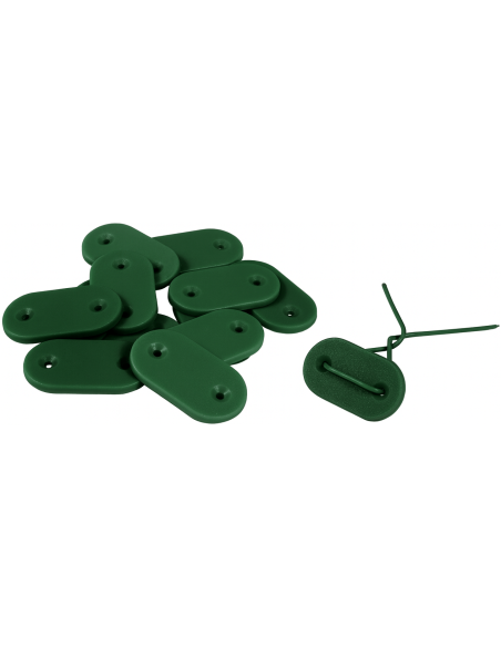 Kit de fixation 30 plaquettes vertes - Ambiance Cloture