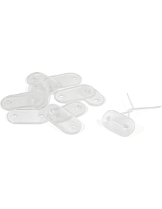 Kit de fixation 30 plaquettes transparentes - Ambiance Cloture