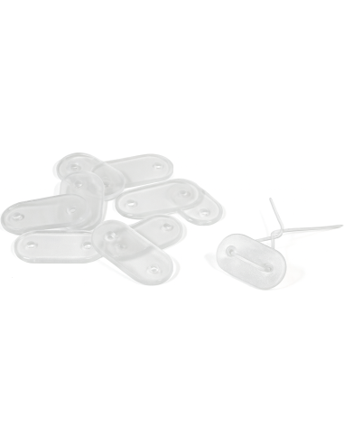 Kit de fixation 30 plaquettes transparentes - Ambiance Cloture