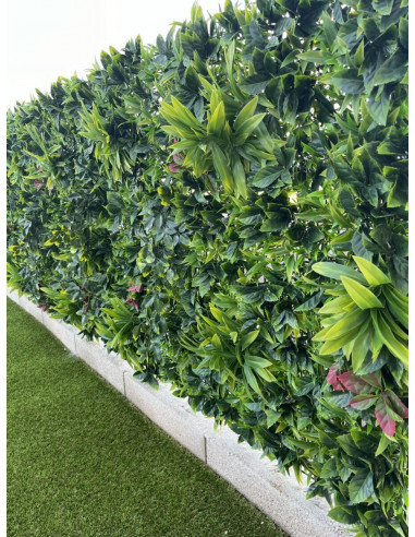 MUR VÉGÉTAL ARTIFICIEL EXOTIC 1M x 1M - Ambiance Cloture