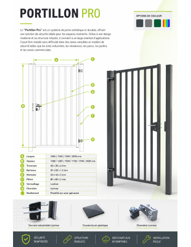 PORTILLON PRO / Acier galvanisé | Locinox
