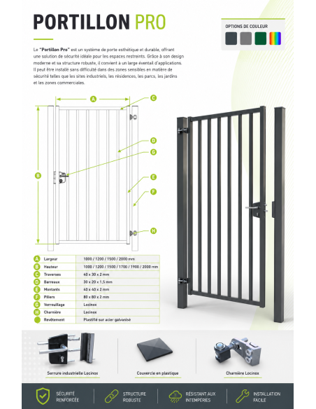 PORTILLON PRO / Acier galvanisé | Locinox