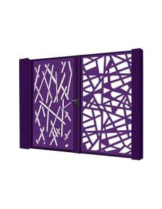 PORTAIL TÔLÉ DÉCOUPE LASER - Ambiance Cloture